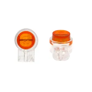 Gel-Filled Orange Clear Button K1 Telephone Wire Connectors