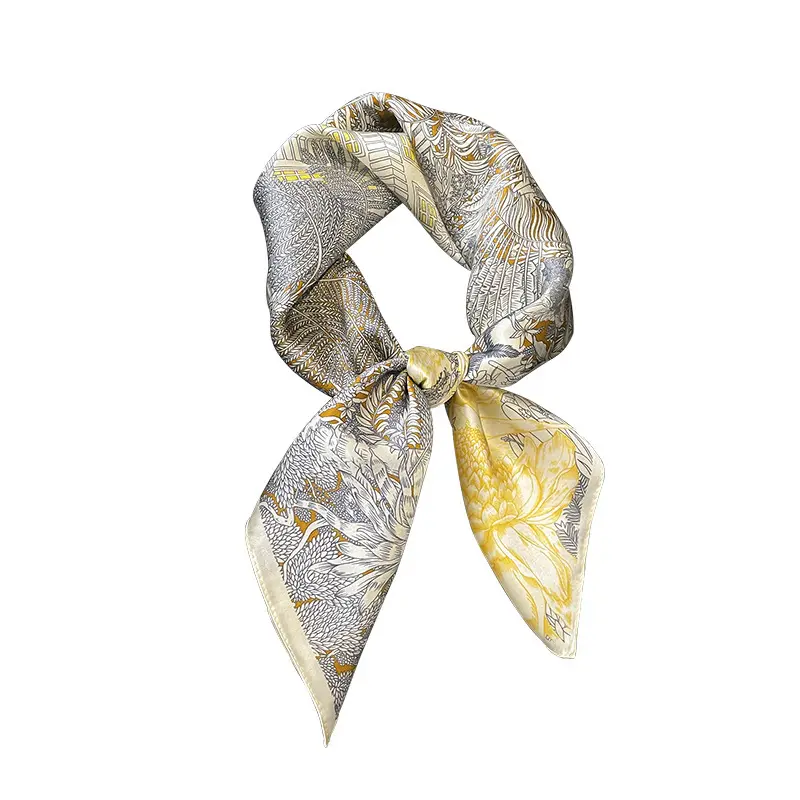 Fashionable Women's Silk Scarf with Long Style and Dot Pattern for Autumn and Winter Decorative Warm and Cold Neck Scarf