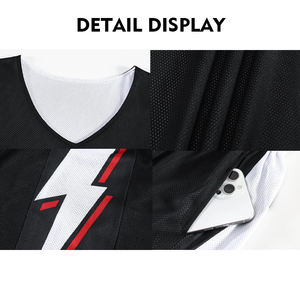 عكسها الكبار للجنسين بلا أكمام كرة السلة جيرسي البوليستر نقل الحرارة المطبوعة خفيفة الوزن سريعة الجفاف أعلى كرة السلة - Product Image 4