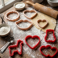 Ensemble de découpoirs à biscuits pour la Saint-Valentin, formes de cœur, de lèvres, d'ours en peluche, de lama, moule à biscuits en plastique pour la décoration d'anniversaire et de mariage
