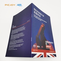 Good quality saddle stitch brochure color printing related to conference