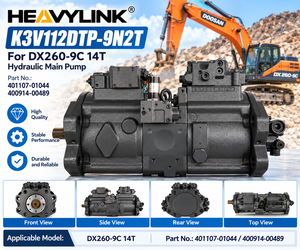 Pompe hydraulique principale K3V112DTP-9N2T pour excavatrice DX260-9C 14T, pièce de rechange pour pompe à huile 401107-01044 400914-00489 - Product Image 2