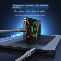 Cable de Carga Rápida de 240W con Pantalla Digital Tipo-C para Transferencia de Datos de Alta Velocidad, Disco Duro Externo, Carga PD para Smartphone