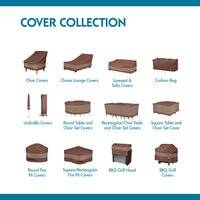 Couverture rectangulaire/ovale Offre Spéciale d'ensemble de table et de chaise de patio avec la couverture extérieure d'ensemble de chaise de table de trou de parapluie