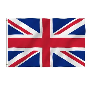 Promosi siap dikirim Kerajaan Inggris Raya Bendera Hari Nasional Inggris Jack Inggris 3*5 kaki bendera upacara negara