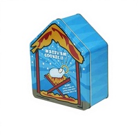 Boîte en fer blanc rectangulaire JH Adorable pour Noël, idéale pour biscuits, chocolats, bonbons, aliments pour bébés et hamburgers