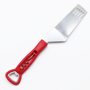EVERSUN ESPC-071 Pala para <span class=keywords><strong>Pizza</strong></span> 2 en 1 de Acero Inoxidable, Servidor de Tartas y Postres, y Sacacorchos para Botellas de Vino - Product Image 3