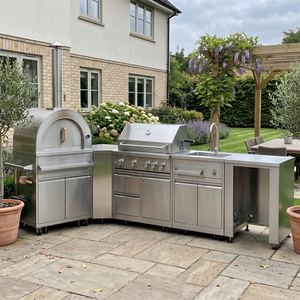 Cucina da Esterno in Acciaio Inox Stile Americano, Impermeabile, Resistente e Robusta per Patio, Isola Cucina Modulare da Giardino - Product Image 1
