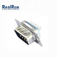 PCB soldadura/tornillo chapado en oro Vertical Horizontal 9 15 25 23 37 Pin azul negro Vga d-sub Db15 Db9 hembra macho Dsub conectores