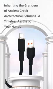 Cable de Carga Rápida de Silicona Líquida con Diseño de Columna Romana y Núcleo de Cobre Puro (Tipo-C a Tipo-C) para Teléfonos Móviles - Product Image 6