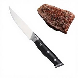 Premium 4.5-Inch Stainless Steel Serrated Steak <b>Knife</b> <b>Set</b> 6-Piece Wooden Sheet Handle Dishwasher Safe Polished Blade for Dinner - Product Image 3