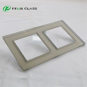 Plaque murale modulaire en laiton pour interrupteur en verre, avec éclairage LED décoratif horizontal européen et prise électrique - Product Image 2