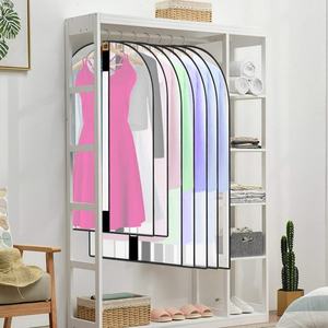 Custom PEVA Hanging <b>Dress</b> Gown Suit Clothes Clear Closet Storage Dustproof <b>Cover</b> Fashionable Zipper Bag Protector for Garments - Product Image 6