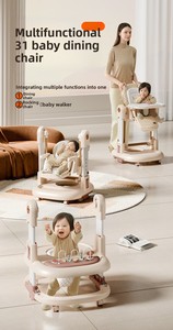 Silla de Comer Multifuncional 3 en 1 para Bebés con Ruedas, Silla Mecedora Plegable y Ajustable para Uso en el Hogar y la Cocina, Desmontable - Product Image 6