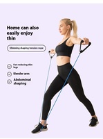 Ensemble de bandes de résistance multifonctionnelles en TPE naturel Tube de corde élastique de yoga en un mot Équipement de musculation