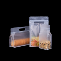 Emballage alimentaire en mylar givré personnalisé pochettes Ziplock à huit joints latéraux sac à fermeture éclair mat gousset pochette debout pour chips, snack et noix