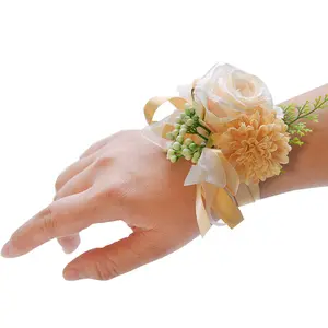 2022 New trend most popular bridal wrist flower for wedding
