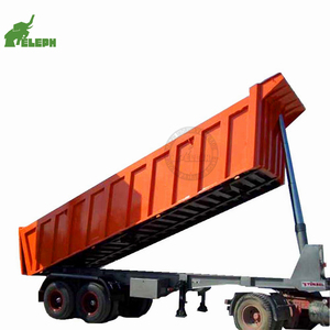 48ft utilisé galvanisé <span class=keywords><strong>voiture</strong></span> benne remorque fin benne remorque dumper truck 07 - Product Image 2