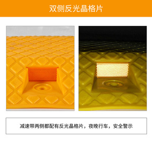 แผ่นยางชะลอความเร็ว Luxi Plastic Speed Bump 15-25 ไมล์ต่อชั่วโมง ผลิตจากไนลอนดัดแปลง รับน้ำหนักได้ ทนทานต่อแรงกด สำหรับถนน ห้องใต้ดิน และทางลาดชัน - Product Image 5