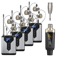 Système de monitoring intra-auriculaire sans fil UHF professionnel avec émetteur-récepteur XLR pour les performances de groupe sur scène