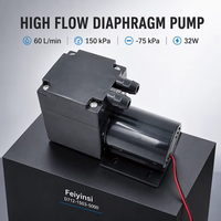Pompa Diafragma Vakum Tekanan Tinggi Konsumsi Daya Rendah 25W Motor DC 60L/M Aliran Tinggi