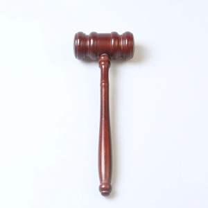 Logo personnalisé Fabriqué à la main Juge Avocat Commissaire-priseur Marteau en bois Maillet Bloc rond Ensemble - Product Image 4