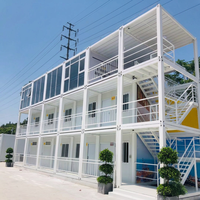 Maison conteneur pliable moderne pour dortoir de travailleurs de chantier, utilisation en appartement extérieur, facile à déplacer et à installer rapidement