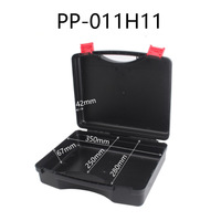 Série de boîtes à outils en plastique rigide PP à grille multi-compartiments, conception à cloisons, boîte de rangement protectrice portable, vente en gros