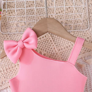 Squisito <span class=keywords><strong>elegante</strong></span> abito da principessa per bambine monospalla senza maniche traspirante <span class=keywords><strong>abbigliamento</strong></span> per bambini di più colori - Product Image 3