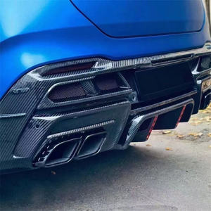 סגנון חדש סיבי פחמן פגוש אחורי מפזר עם טיפים פליטה חלקי חילוף לרכב - Product Image 5