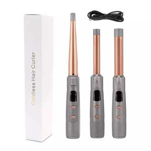 Bigoudi <span class=keywords><strong>sans</strong></span> fil Rechargeable par USB, baguette à friser <span class=keywords><strong>sans</strong></span> fil, pince à cheveux, petit <span class=keywords><strong>fer</strong></span> à friser - Product Image 4