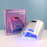 Lampe UV LED pour ongles à lumière blanche à séchage rapide, 128W, forte puissance, mode faible chaleur, poignée intégrée, couleur métallique, base en métal