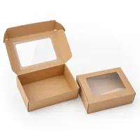 Boîte en papier personnalisée de qualité supérieure avec fenêtre transparente en PET pour l'emballage de pâtisseries haut de gamme