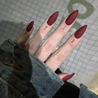 BIN 2022 Faux ongles personnalisés de marque privée, ongles artificiels de luxe en amande à presser