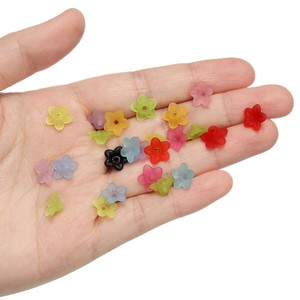 Acrylic Flower <b>Beads</b> 9x9.5mm Frosted Loose <b>Beads</b> For Jewelry Making DIY Craft Material - Product Image 5