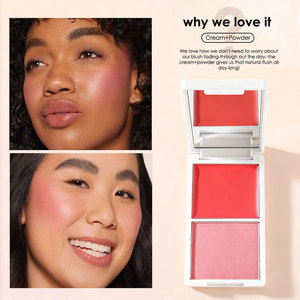 <span class=keywords><strong>Duo</strong></span> de blush en gros, maquillage pour les joues, blush crème végétalien, palette de blush, marque privée - Product Image 4