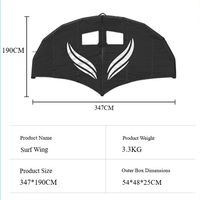 Jiaqian Nouveau design en fibre de carbone aile hydroglisseur hydro aile aile cerf-volant laisse 5M aile gonflable
