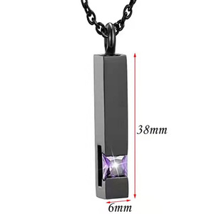 Suxuan Paslanmaz Çelik Anıt Nişan Doğum Taşı Kolye Hatıra Kremasyon Takı Küpü Kutusu Külleri Kadınlar İçin - Product Image 4