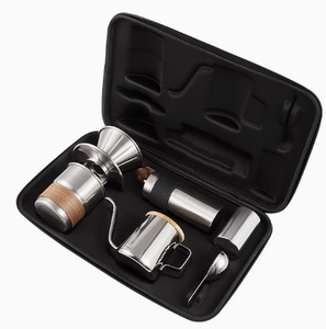 Premium <b>Portable</b> <b>Coffee</b> <b>Maker</b> Travel Set - Complete Manual Brewing System with Grinder, <b>Coffee</b> Pot & Gift Wrapping - Product Image 4