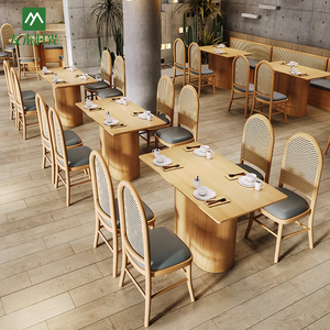 Sofá de Estilo del Sudeste Asiático para <span class=keywords><strong>Restaurante</strong></span>, Juego de Mesa y Sillas de Madera, Ideal para Restaurantes Japoneses y Cafeterías - Product Image 3