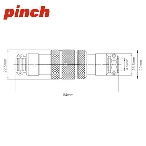 Pinch GX12 Aviation Connector Male Female M12 Soldering Wire Straight <b>Plug</b> 2 3 4 5 Pin For <b>Replace</b> Repair - Product Image 2
