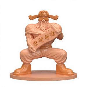 Sculpture en résine époxy 'Dieu Musculaire de la Richesse', Art populaire, Figurine décorative, Ornement de bureau, pour vitrine, salon, bureau à domicile - Product Image 1
