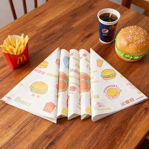Papel para Hamburguesas con Logotipo Personalizado, Papel Encerado para Sándwiches, Papel para Alimentos, Papel Antigrasa para Hornear en la Cocina, Envoltorio para Pan - Product Image 3