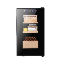 Humidificateur Électrique pour Cigares, Armoire de Contrôle de Température et d'Humidité, Capacité 23L, Réfrigérateur Thermoélectrique, Vitrine à Cigares Domestique