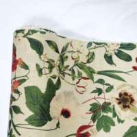 Tissu floral écologique tendance 100 % lin tissé respirant imprimé bio pour robes, chemises et vêtements mi-longs pour femmes, filles et garçons