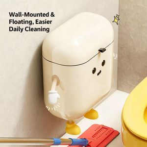 US Stock Creative Cute Hanging Dustbin Design <b>Plastic</b> <b>Kitchen</b> Trash Can with Lid Wall Mounted Waste Bin - Product Image 5