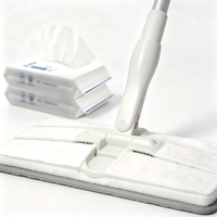 Recharges de têtes de balai microfibres électrostatiques jetables, chiffons doux anti-poussière, manche télescopique, plateau en plastique manuel pour balai plat