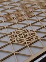 Paravent de séparation de pièce en bois de style Shoji classique Kumiko japonais, écran de séparation moderne en bois pour entrée et chambre