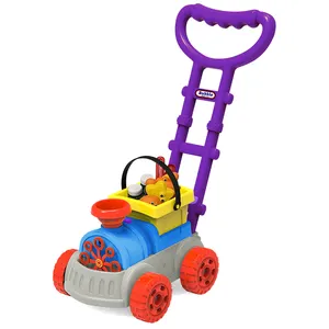 Trolley máquina elétrica de bolhas, com música, verão, jardim, brinquedos para criança, caminhada, mão, push carrinho, vermelho, azul, trem, bolhas, brinquedos