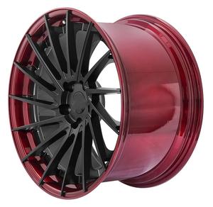 Jantes en alliage forgé personnalisées 19/20/21 pouces 5x112 voiture de tourisme baril rouge brossé avec <span class=keywords><strong>centre</strong></span> gris nouveau pour <span class=keywords><strong>Audi</strong></span> - Product Image 5
